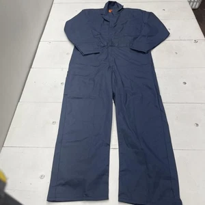 Red Kap Coveralls Mens 44 Regular Navy Twill Action Back Work Zip Front Jumpsuit - Picture 1 of 8