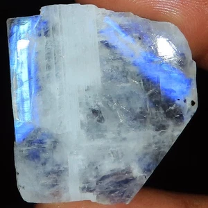 Pietra di Luna Arcobaleno Naturale 60,85 Cts Pietra Preziosa Cabochon Grezza 30x32x6 mm GQ-326 - Foto 1 di 6