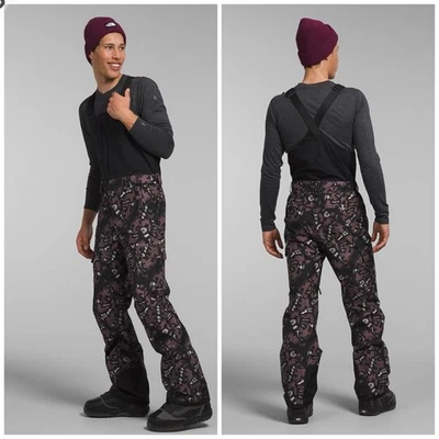 The North Face Freedom 雪围兜 尺寸 M 黑色 小鹿 灰色 蛇印花 250 美元 — 第 1/4 张图片