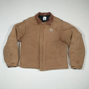 Giacca Carhartt vintage J02 BRN taglia 44 artico trapuntata colletto velluto a coste Union USA - Foto 1 di 18
