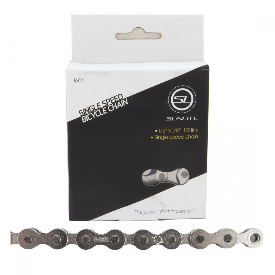 Sunlite SCN-SS 112-Link Single Speed Steel Bike Chain | Durable, Sized for - Image 1 of 1