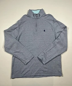 Maglione IZOD Quarter Zip Uomo Grande Grigio Blu Vantaggio Performance Elasticizzato - Foto 1 di 6