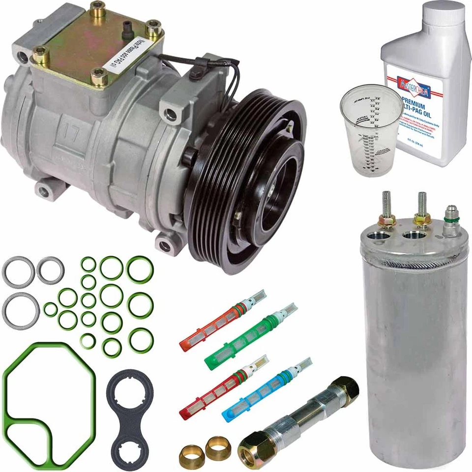 For Jeep Wrangler 1999-2002 Omega AC Compressor w/ A/C Repair Kit GAP - Image 1 of 1