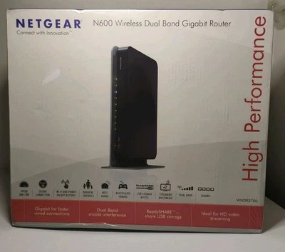 NETGEAR N600 Wireless Dual Band Gigabit Router 300 Mbps 4-Port  WNDR3700-100NAS - Image 1 of 4