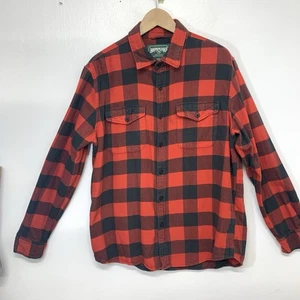 American Eagle Buffalo kariertes Flanellhemd Herren Large 100 % Baumwolle Freizeit Arbeitskleidung - Bild 1 von 8