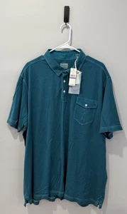 Polo Tommy Bahama nuova con etichette Vacanza tinta unita Frida blu SS taglia 2XL XXL - Foto 1 di 4