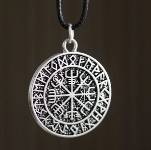 Vegvisir Viking Boussole - Viking Cordon Collier - Tout Neuf - Picture 1 of 3