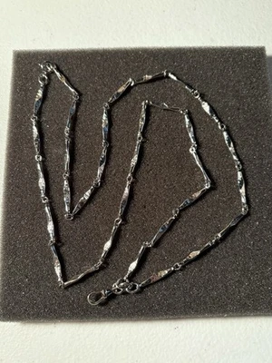 Vintage Silver Tone Pocket Watch Chain About 30 Inches Long Marked Napier - Image 1 of 4