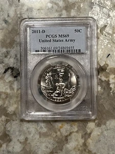 Medio dólar conmemorativo del ejército de los Estados Unidos 2011-D MS69 PCGS - Imagen 1 de 8