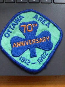 Ottawa Area 70th Anniversary 1912-1982 Girl Guide Badge - Picture 1 of 2