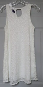AREA CODE 407 GIRL'S SIZE 16 WHITE LACE DRESS KNEE LENGTH A-LINE FULLY LINED - Picture 1 of 4