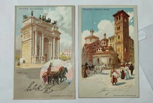 MILANO CITTA'-AUTORE BELTRAME-LOTTO 2 CARTOLINE-C27-166 - Imagen 1 de 1