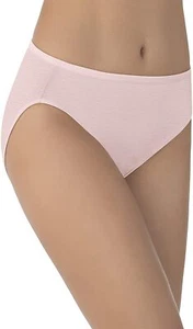 Vanity Fair Body Shine Illumination Ballet Pink Hi-Cut Brief Size 7/Large - Picture 1 of 4
