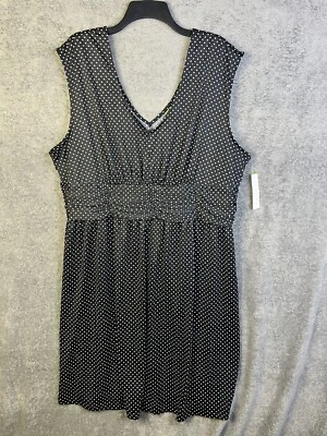 Tessuto Women's Dress Black Size 3X Sleeveless Polkadot Casual Workwear - Image 1 of 4