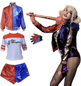 Quinn Kostüm für Damen Mädchen, Suicide Squad Harley Kostüm Gr. XL - Bild 1 von 6