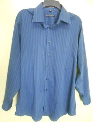 GEOFFREY BEENE FITTED STRETCH WRINKLE FREE DRESS SHIRT SZ XL 17 32/33 - Image 1 of 4