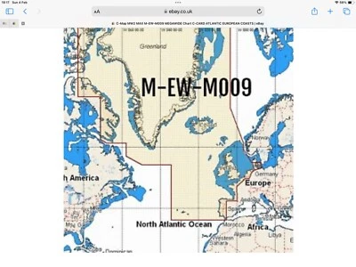 C MAP NT MAX 2017.  MEGAWIDE ATLANTIC EUROPEAN COAST,UK TO GIB - Image 1 of 3
