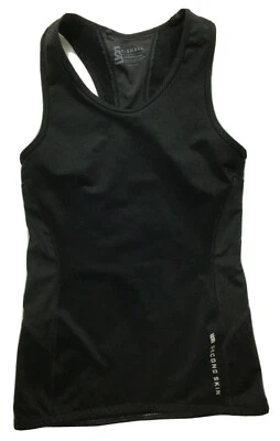 Second Skin Compression Black Tank Top Racer Back Running Gym Yoga Top Sz XS - Image 1 of 4