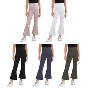 Girls Pants Beach Dancewear Flared Trousers Exercise Casual Workout Dance Soft - Picture 1 of 57