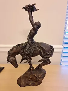 Buck McCain Gebet zum heilenden Geist Statue Figur Kunst Bronze 17" 1988 Vintage - Bild 1 von 8
