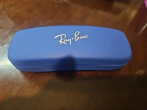 Ray-Ban Hard Shell Sunglasses Case Blue with Red Felt Lining - Picture 1 of 4