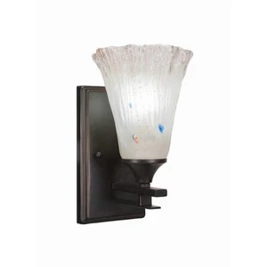 Toltec Uptowne 1 Light Sconce, Granite, 5.5" Fluted Frosted Crystal - 131-DG-721 - Picture 1 of 1