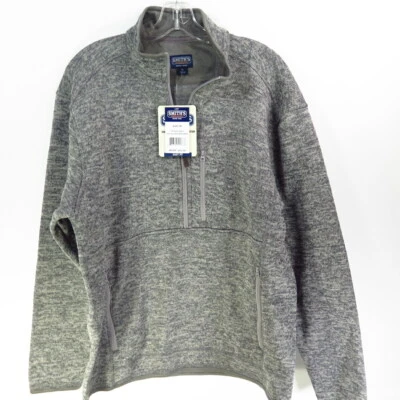 Smith's Workwear Para hombres 1/4 Cremallera Suéter Polar Chaqueta Gris Jaspeado Talla Mediana Foto 1 de 4