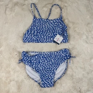 Vineyard Vines Girls 2 piece Swimsuit Blue Wale For Target Size XL 14/16 NEW NWT - Picture 1 of 8