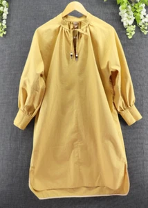 Hugo Boss Women's Dapera Poplin Long Sleeve Shirt Dress Sand Sz 4 NEW - Picture 1 of 12
