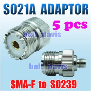 New Adaptor ( S021A ) SMA-F to SO239 for BAOFENG UV-5R Series Radio x 5 pcs - Picture 1 of 1