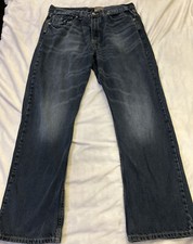 Wrangler Jeans Men's 36x32 (inseam meas 31) Relaxed Boot Dark Blue Denim