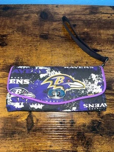 Women's NFL Baltimore Ravens "Handmade" Clutch Wallet Organizer FREE SHIPPING! - Picture 1 of 3