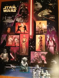 Star Wars USPS Stamps Anniv. Darth Vader Yoda Skywalker Obi MNH Sheet 2007 - Picture 1 of 8
