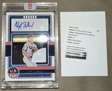 2023 Panini USA Baseball Stars & Stripes Wyatt Langford game used shoe Auto 4/10