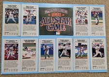 1992 MLB All-Star Game Program Player Inserts - U Pick 