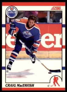 1990-91 Score Canadian Craig MacTavish . Edmonton Oilers #258 - Picture 1 of 2