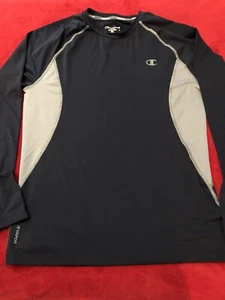 Champion Vapor Men's XXL Compression Shirt Navy & Gray Long Sleeves 2XL EUC - Picture 1 of 11