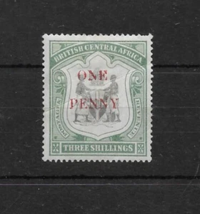 Nyasaland 1897 QV 1d on 3s black & green LMM (N181) - Picture 1 of 1