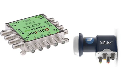 Multischalter 8 Teilnehmer + Blue ECO Quattro LNB DUR-line MSRP 58 eco - Bild 1 von 4