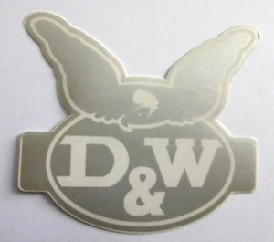 Werbe-Aufkleber D&W Logo silber Tuning Sport Autozubehör Motorsport Oldtimer - Bild 1 von 1