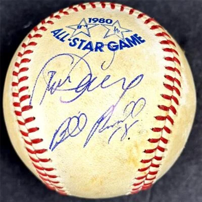 Steve Garvey & Bill Russell signed 1980 ASG All Star Game Baseball autograph BAS - Image 1 of 2
