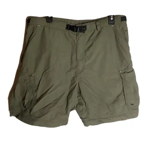 REI Herren Wandershorts olivgrün schwarz Cargo Gürtel Nylon Größe 38 - Bild 1 von 4