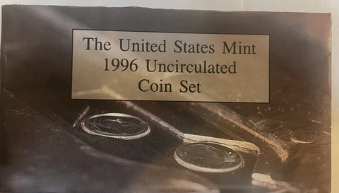 1996 Mint  Set - Both P - D Mint’s Coins- Very Nice Condition -No W Dime -(Bs#o) Cover