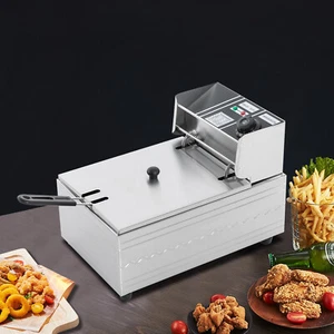 Freidora de aceite Freidora 6L Acero inoxidable 2500W Cocina profesional Zonas frías Freidora Freidora - Imagen 1 de 13