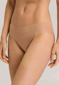 Hanro Women's Beige Invisible Cotton Hi-Cut Briefs L32605 Size Large - Picture 1 of 2