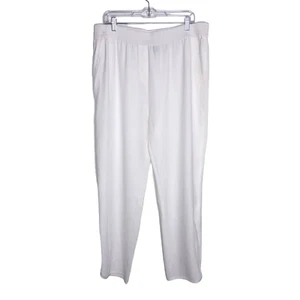Kenneth Cole Women's Pants XL Off White Relaxed Elastic Waist - Picture 1 of 4
