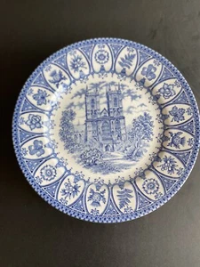 5 Broadhurst Silver Jubilee  Blue White 6 1/4” Bread Plates Westminster Abbey - Bild 1 von 6