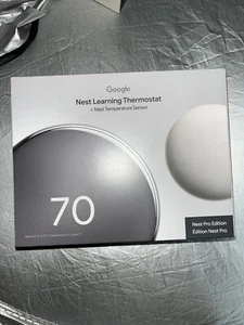 Google Nest Learning Thermostat (4th gen) w/ Temperature Sensor (2nd gen) Silver - Picture 1 of 5