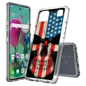 American Skullcap Slim Hybrid Backcover leichte Hartschale für LG K-Serie - Bild 1 von 5