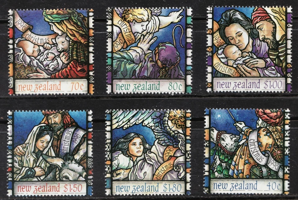 1996 New Zealand Sc #1385-90 - Christmas Xmas Scenes - MNH stamp Set Cv $10 - Image 1 of 1